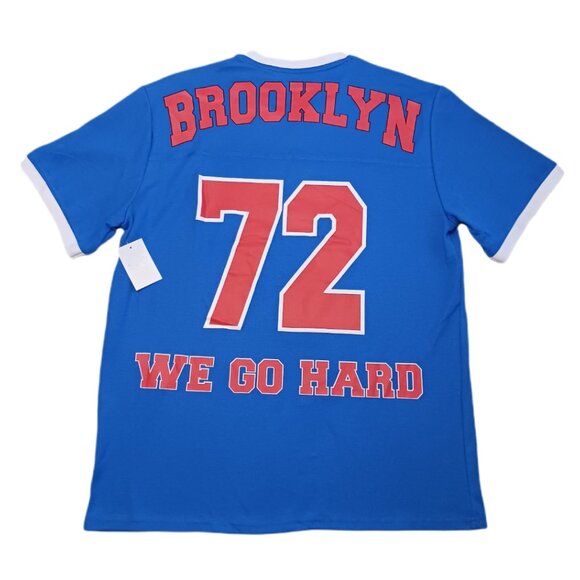 Notorious B.I.G. Mens Large T Shirt Biggie Graphic Mesh Football Jersey Style - Picture 6 of 7